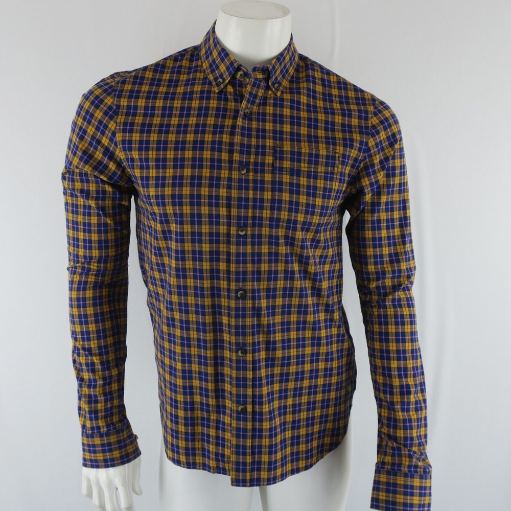 Scotch & Soda Long Sleeve Button Up Shirt Mens Small Regular Fit 100% Cotton - Picture 1 of 11